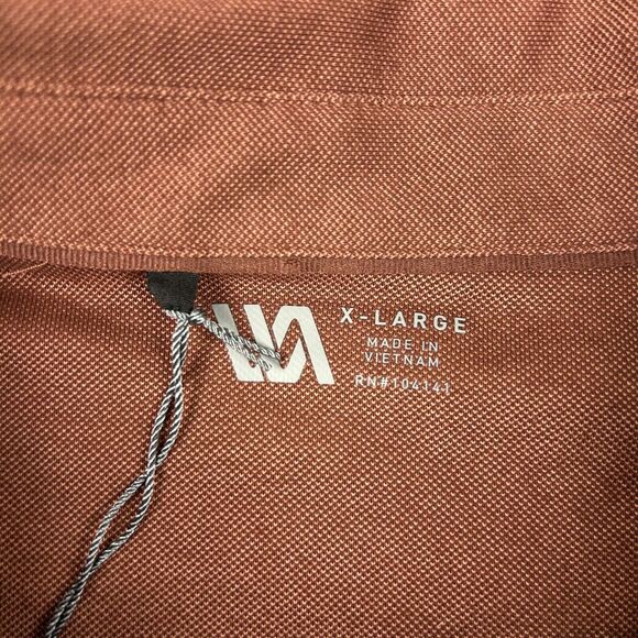 VRST Shirt Mens XL Button Down Earth Brown Heather Anti-Odor Stretch NWT - Picture 5 of 10